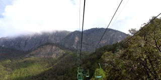 乘坐缆车前往泸沽湖的圣格母山(狮子山)