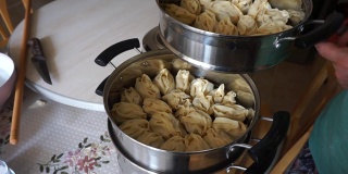 中亚饮食文化乌兹别克蒸饺，