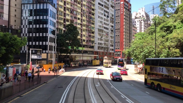 香港市容-港岛东天后有轨电车