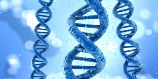 DNA分子概念，医学精确3D动画