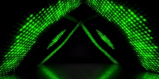 4k发光舞台绿色霓虹灯-可循环股票视频