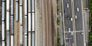 火车站及道路交通鸟瞰图(实时)