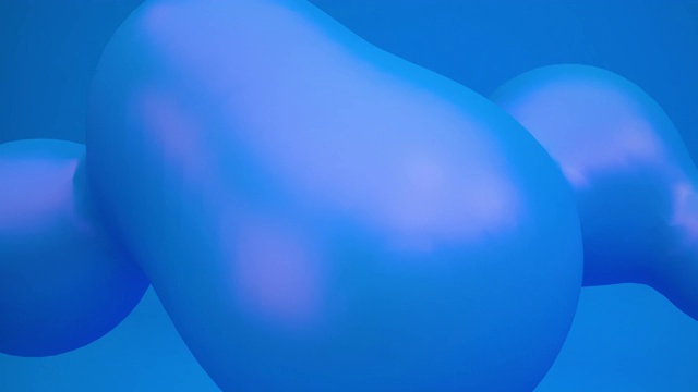 运动设计抽象3d蓝色几何形状循环动画背景，4k超高清。
