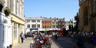 timelapse剑桥市的市场广场