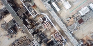 炼油厂设施鸟瞰图