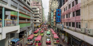 4K超高清延时:香港孟角夜市的公共小巴车站