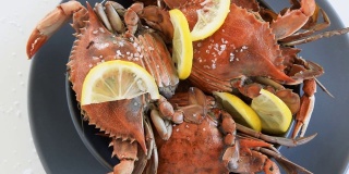 煮红蟹，美味健康的海鲜