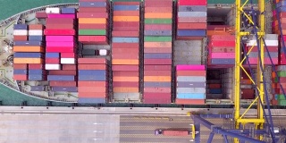 货轮在工业港与集装箱港是航运的一部分