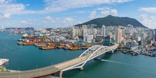 韩国釜山大桥的4K时间间隔