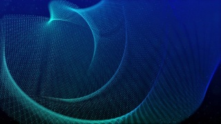 美丽抽象的波浪技术背景与蓝色光数字效果的企业理念视频素材模板下载