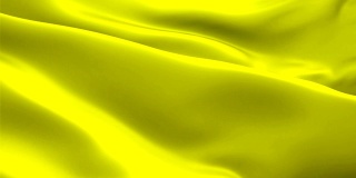 黄澄澄飘扬的旗帜。抽象的金色底色，黄色。标志黄色无缝循环动画。金色旗帜高清分辨率背景。清晰标志特写1080p全高清视频演示