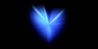 发光的心散焦蓝色辉光运动