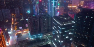澳门市区夜间灯光航拍4k中国全景图