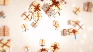 新年礼物盒星环焦点视频素材模板下载