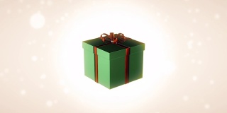 新年为礼品盒装饰环绿色