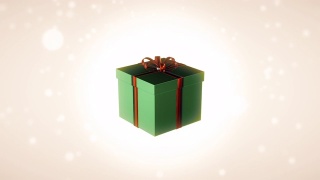 新年为礼品盒装饰环绿色视频素材模板下载