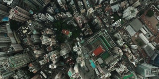 香港市中心鸟瞰图