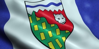 西北地区省或加拿大领土无缝环旗