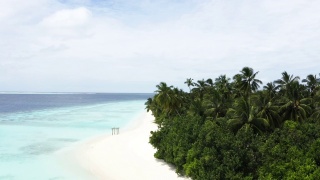马尔代夫群岛鸟瞰图视频素材模板下载