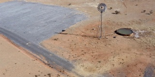 沙漠中的风车