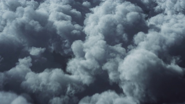 4k飞越风暴云背景-可循环-气候变化，气象学，天气预报