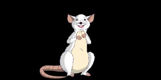 小白鼠坐着说话动画阿尔法马特