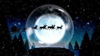 圣诞雪花玻璃球视频素材模板下载