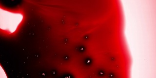 红墨流水，抽象，4k股视频