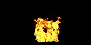 3D渲染火运动图形与旅行Mattes