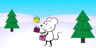 鼠鼠杂耍新年礼物礼盒