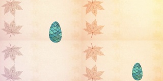 《秋叶》是一部动画影片。以万花筒风格艺术地描绘的。像背景这样的装饰图案可以用于文本，也可以单独使用。