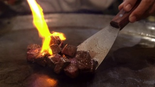 神户和牛牛排烧烤铁板烧视频素材模板下载