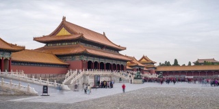 时间流逝4 k。紫禁城(又称故宫)位于中国北京。