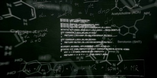 用粉笔写在黑板上的科学数据