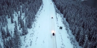 夜间空中雪道