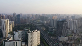 南昌市的城市风景，江西省，亚洲，中国视频素材模板下载