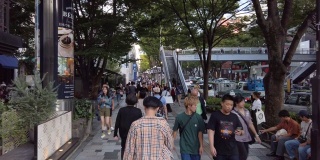 4K实时步行视角。日本东京介参道。