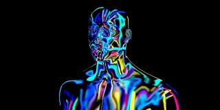x射线人体主体彩色，人体主体扫描