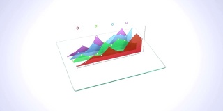 Colourful graph on pale grey background
