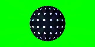 一个迪斯科球在夜总会反射光模式-卡通风格的迪斯科球与阿尔法覆盖