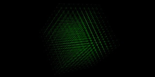 抽象立方体方块点粒子动画。