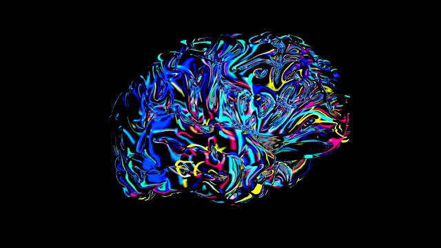 大脑连接彩色的，x光大脑连接