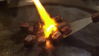 神户和牛牛排烧烤铁板烧视频素材模板下载