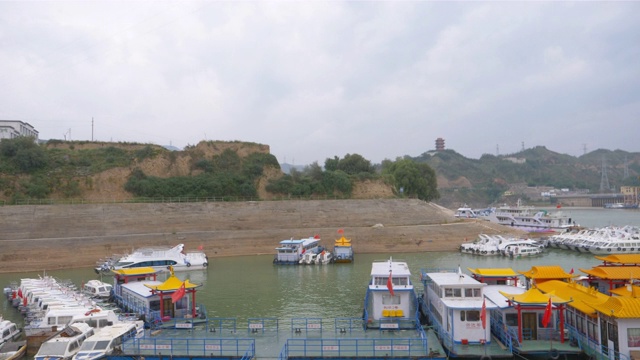 中国甘肃刘家峡码头景观。
