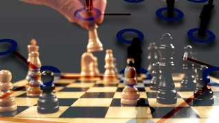 下棋的人，做生意的人视频素材模板下载