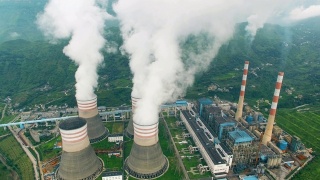 中国贵州一座电站的天线。视频素材模板下载
