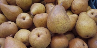 农贸市场出售新鲜梨