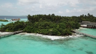 马尔代夫的岛屿酒店视频素材模板下载