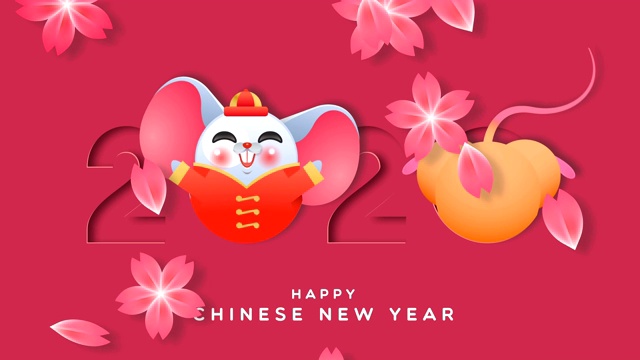 2020年中国新年老鼠数量搞笑动画