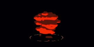 卡通火爆炸-火燃烧的动画-(苹果Prores 444 Alpha通道包括)-无限循环